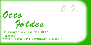 otto foldes business card