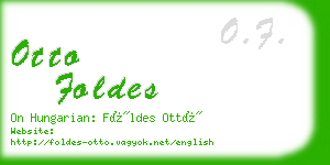 otto foldes business card